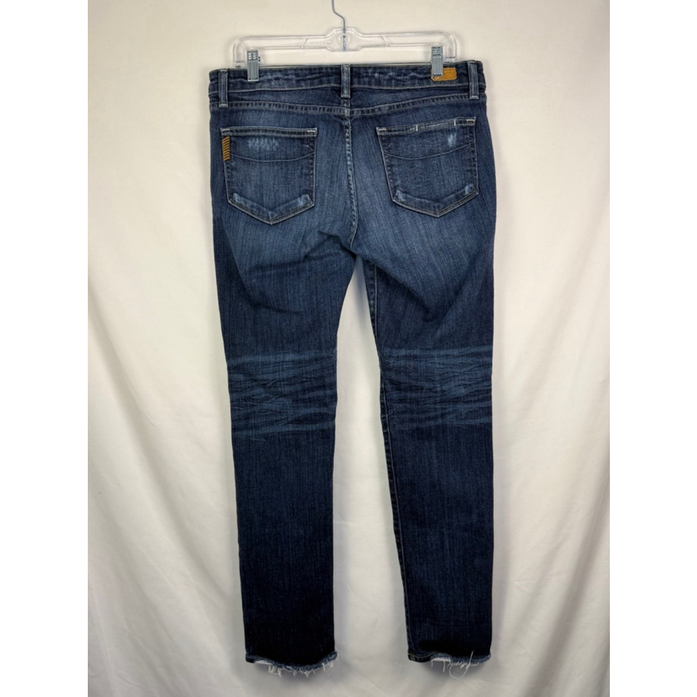 Women's Paige Skyline ankle peg slim fit Jeans Blue Size 31 - Picture 2 of 5